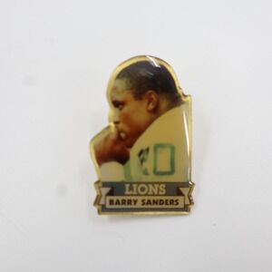 Vintage 1990 ACE NFL Barry Sanders Detroit Lions Lapel Pin 1990 Edition No 9